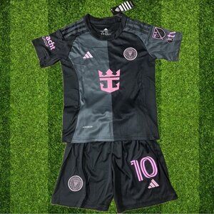 New 2025-2026 Messi Inter Miami Away Kids Soccer Set